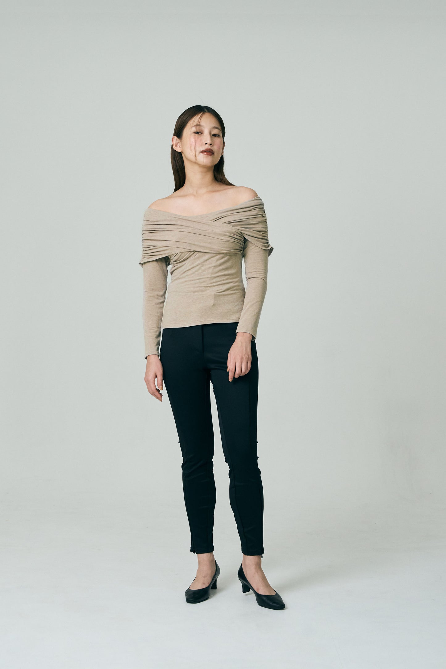 Crossed Reversible Offshoulder Tops