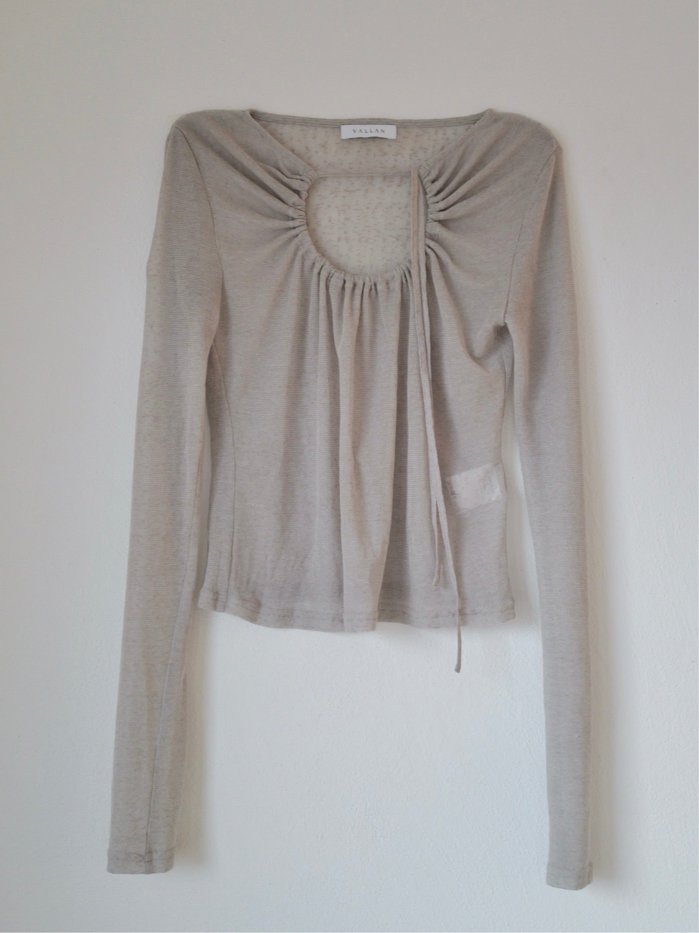 Decollete Gather Sheer Tops