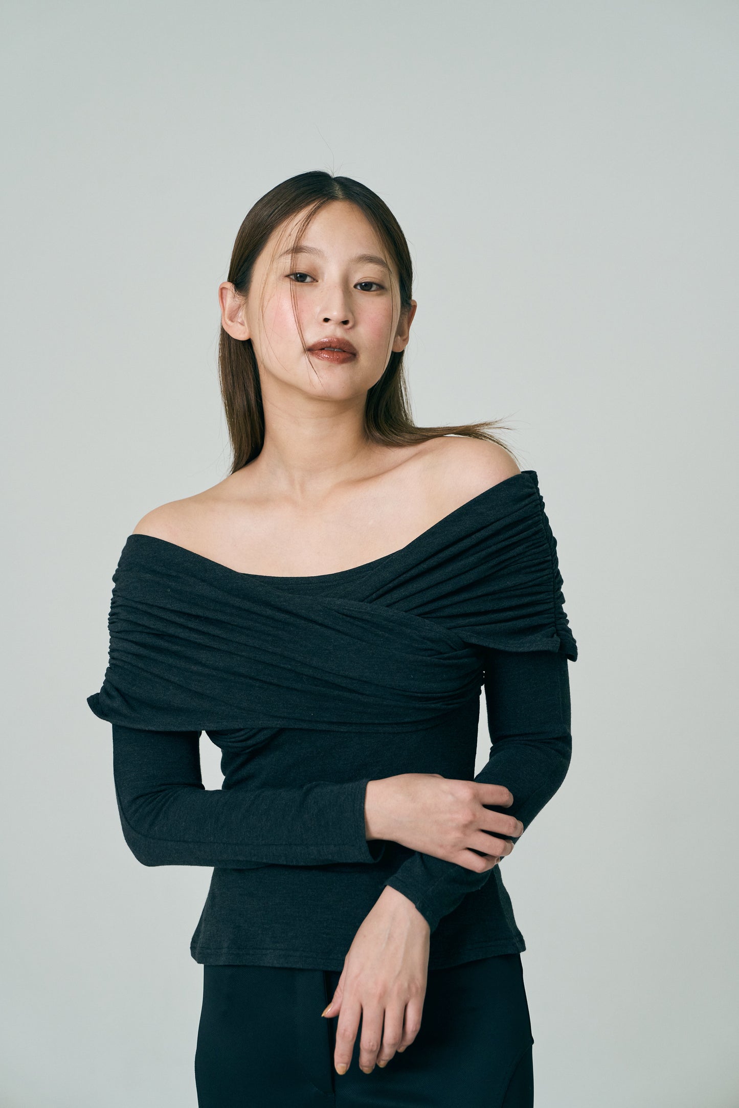 Crossed Reversible Offshoulder Tops