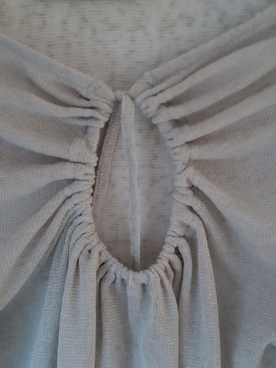 Decollete Gather Sheer Tops