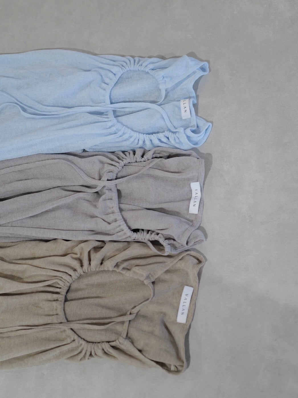 Decollete Gather Sheer Tops