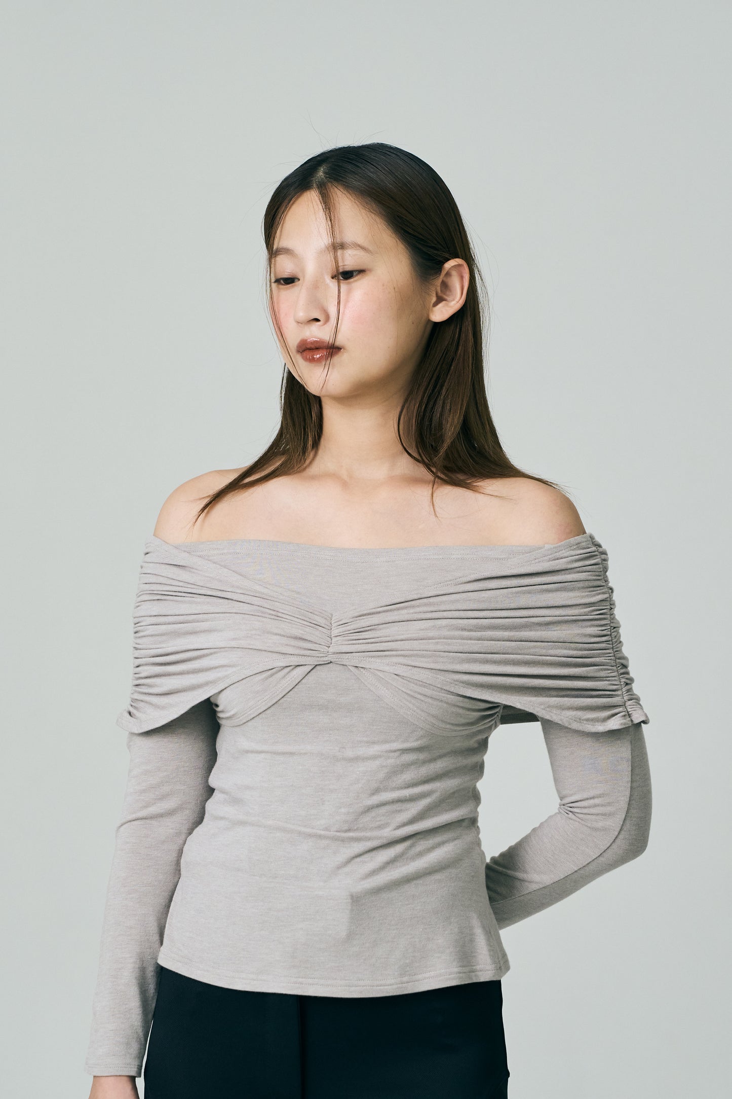 Crossed Reversible Offshoulder Tops