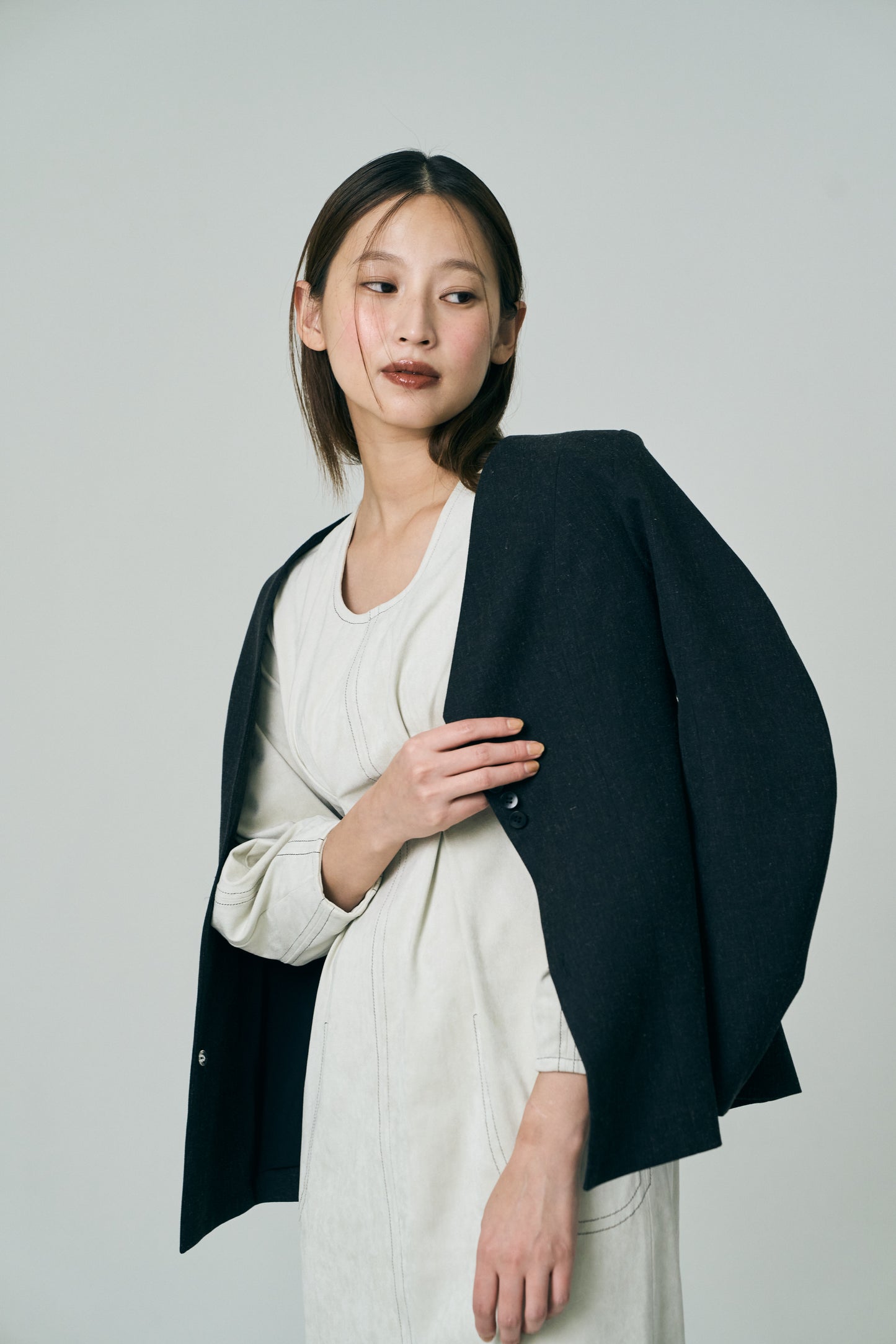 Uneck Stitch Cocoon Dress