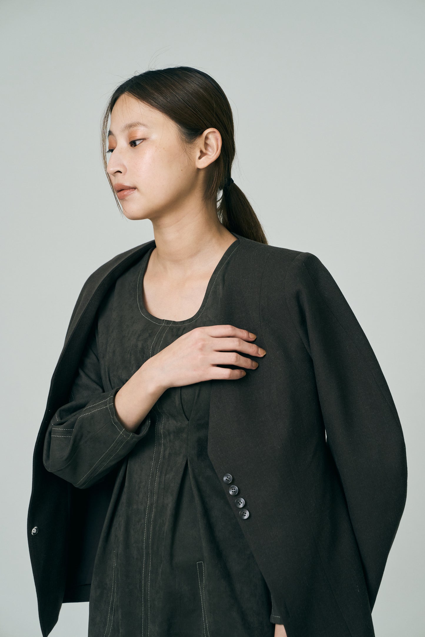 Uneck Stitch Cocoon Dress