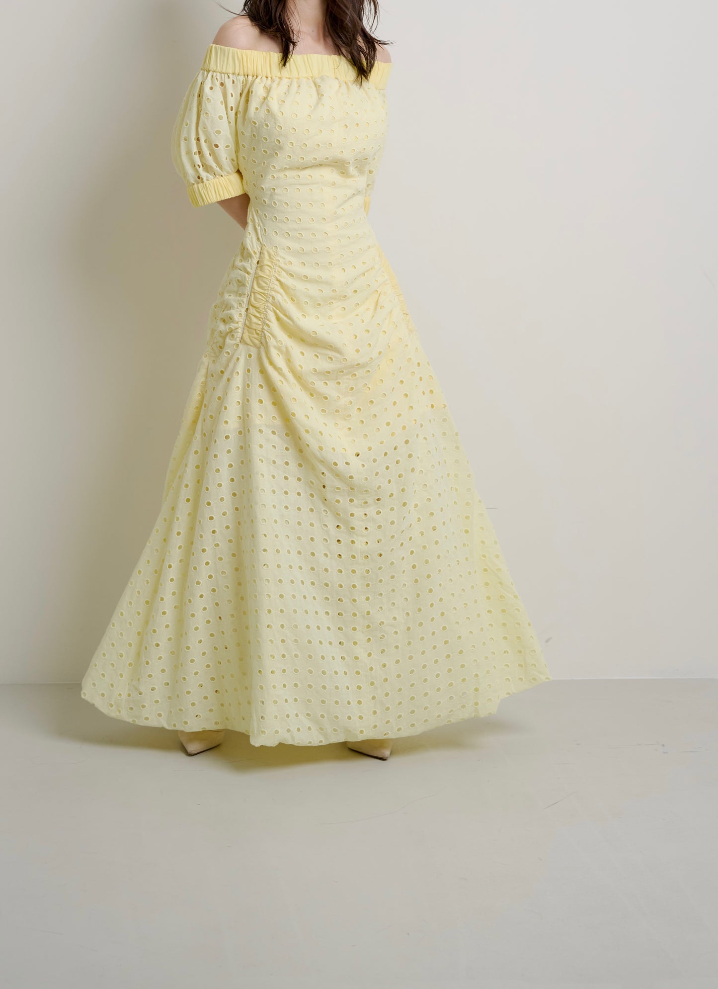 Dot Pattern Cotton Flare Dress
