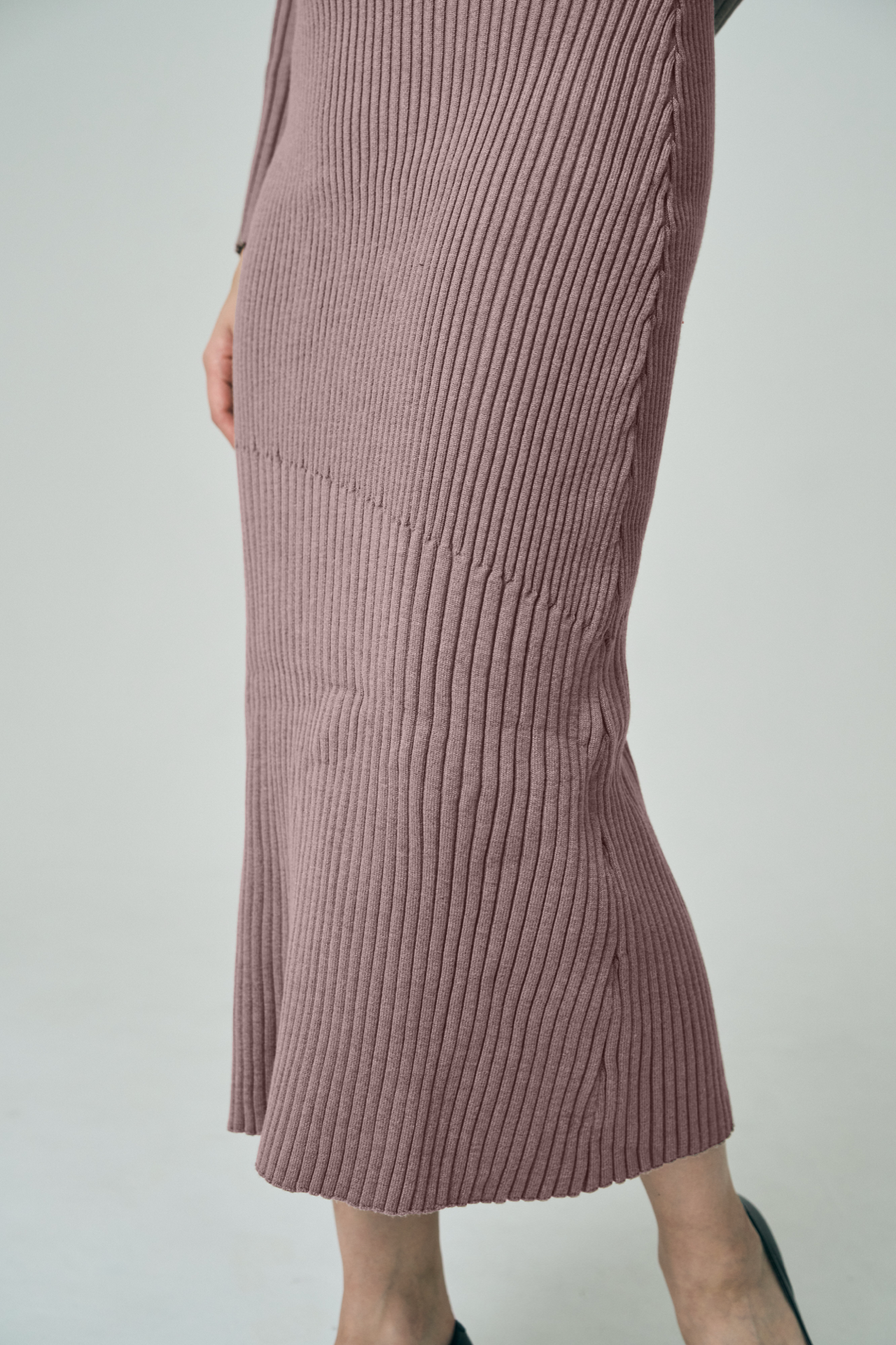 Dual Cutout Sculpted Rib Knit Dress