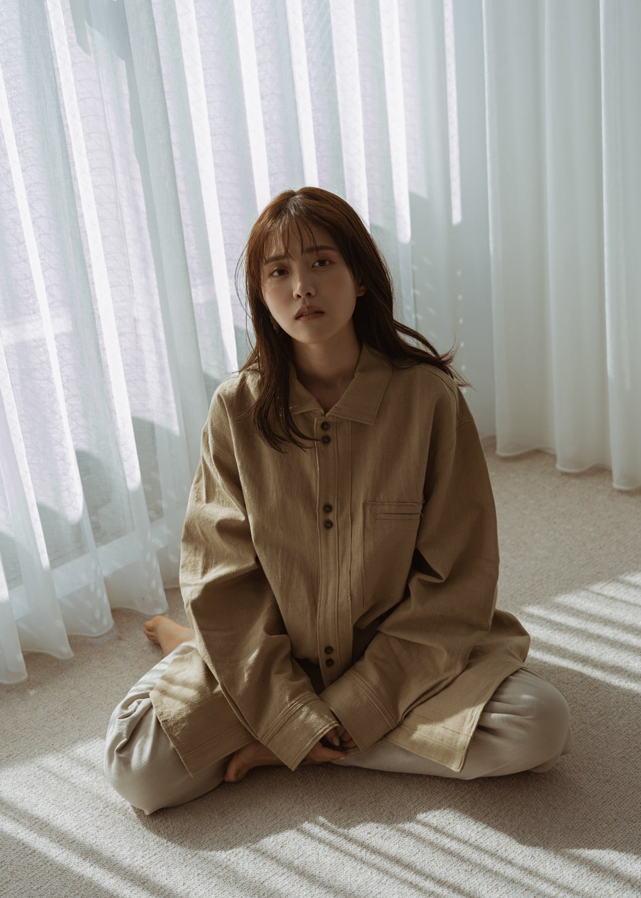 Layered Unisex Shirt Blouson