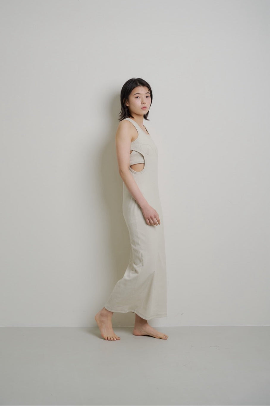 Side Open Metallic Dress