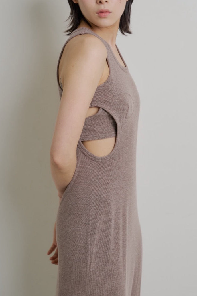 Side Open Metallic Dress