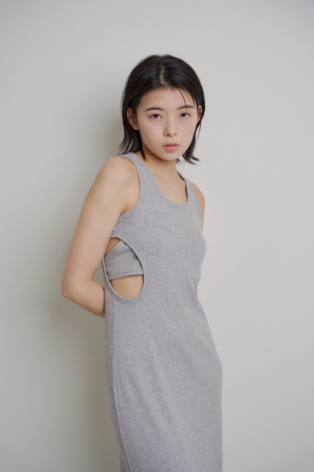 Side Open Metallic Dress