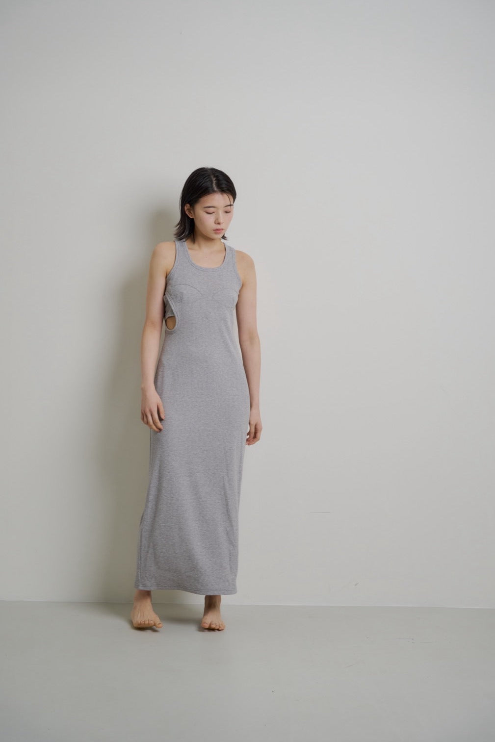 Side Open Metallic Dress