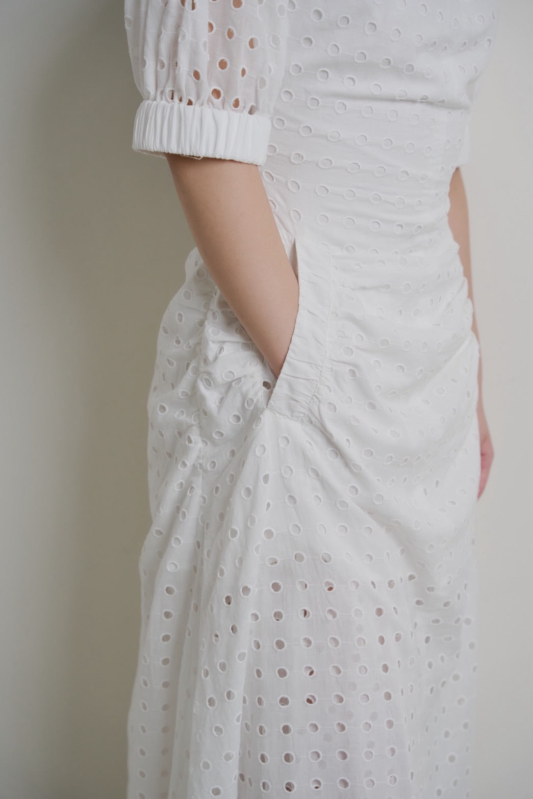Dot Pattern Cotton Flare Dress