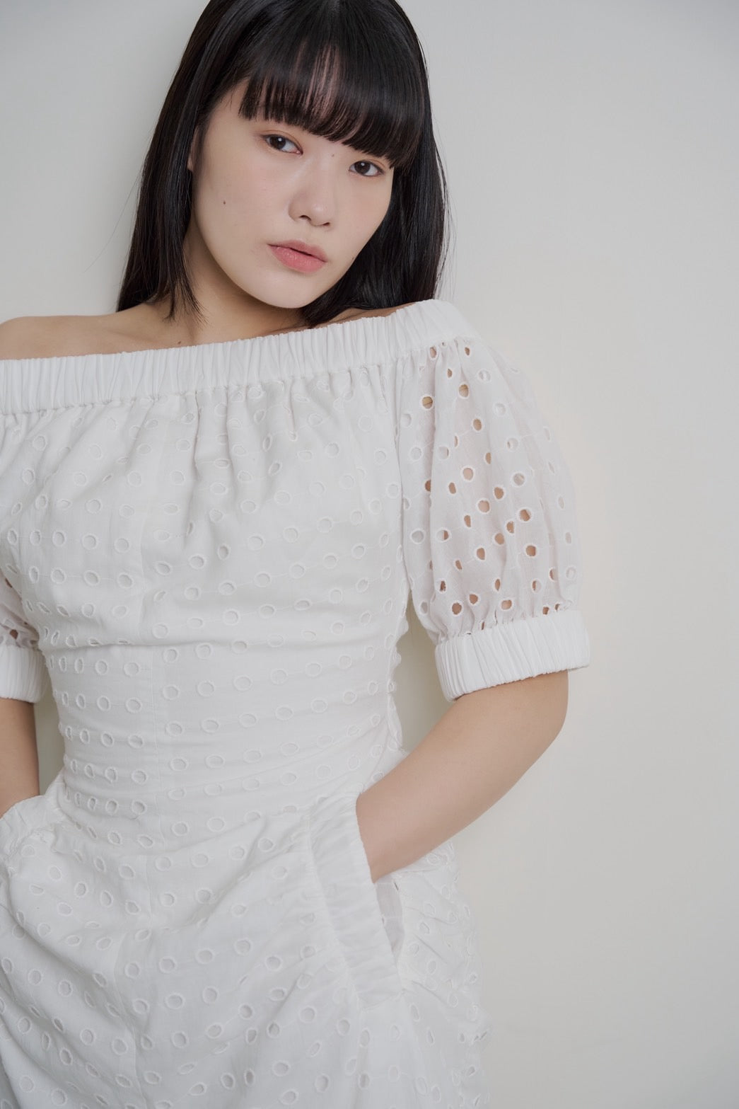 Dot Pattern Cotton Flare Dress