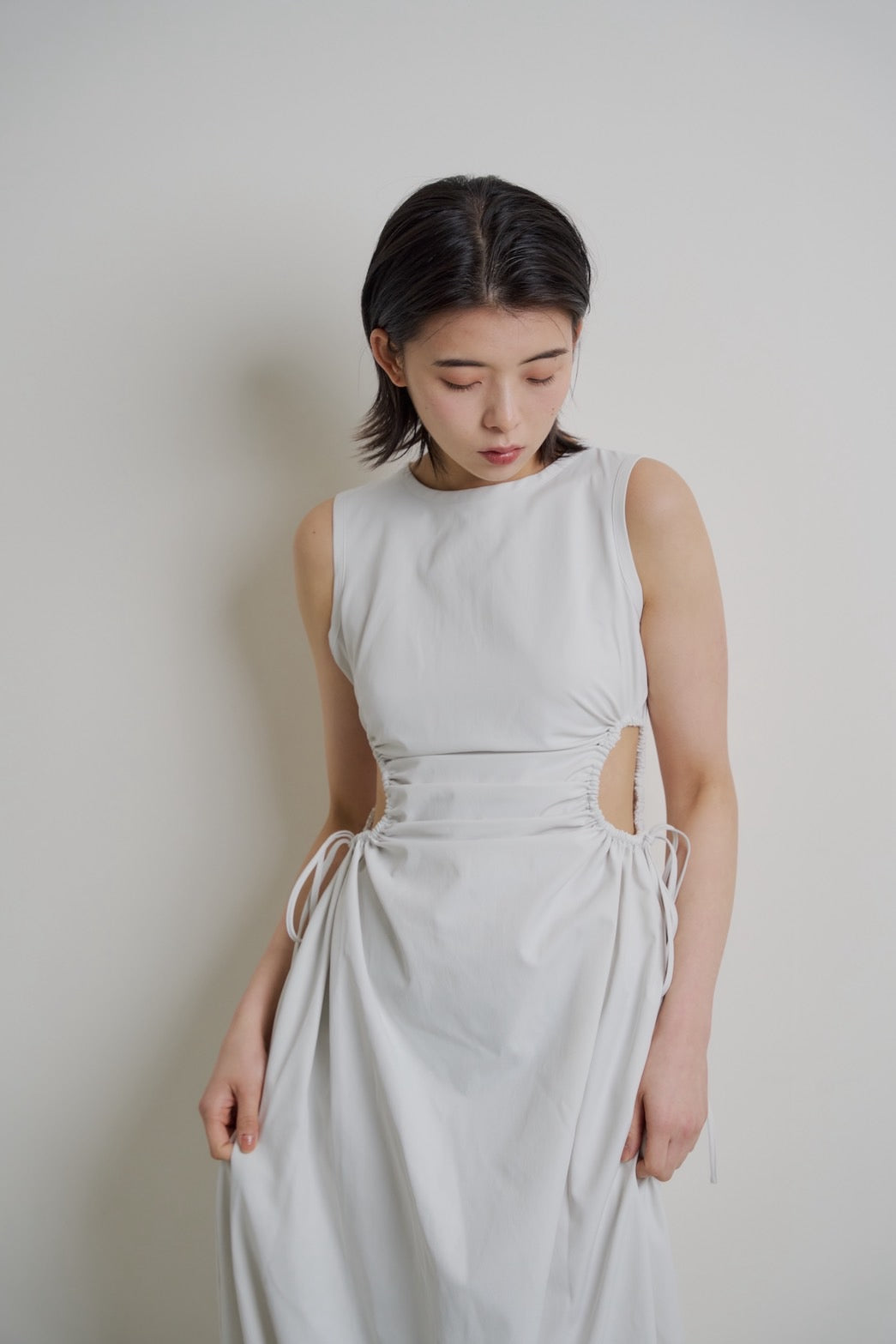 Sleeveless Cutout Tie Dress