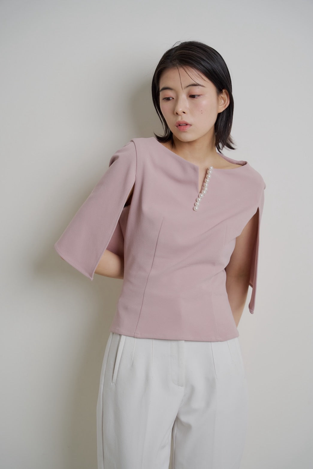 Lots Pearls Cape Blouse