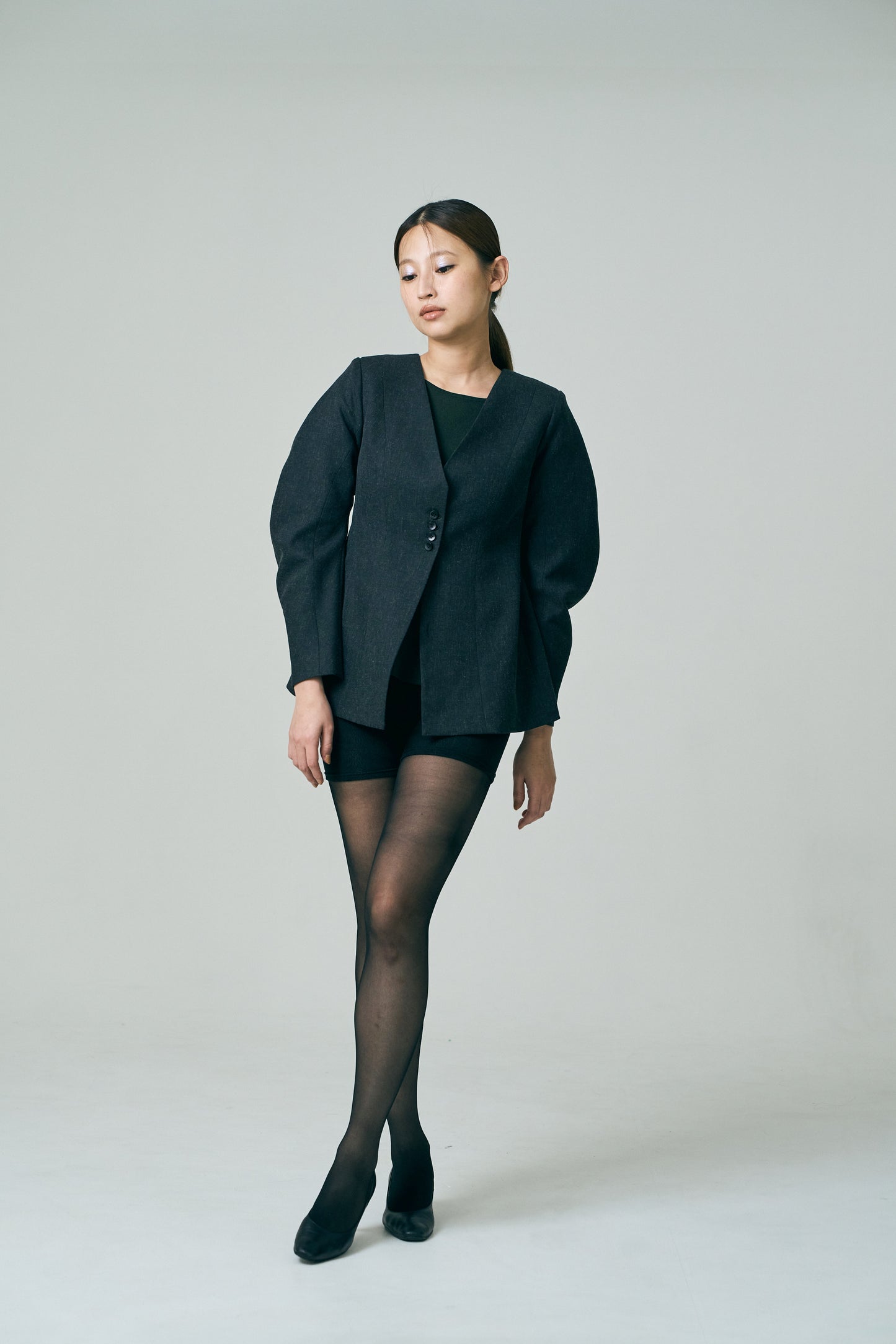 Lined Bottons Classical Cocoon Jacket