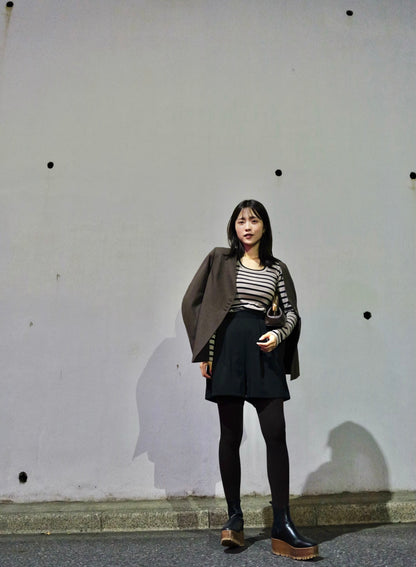 Lined Bottons Classical Cocoon Jacket