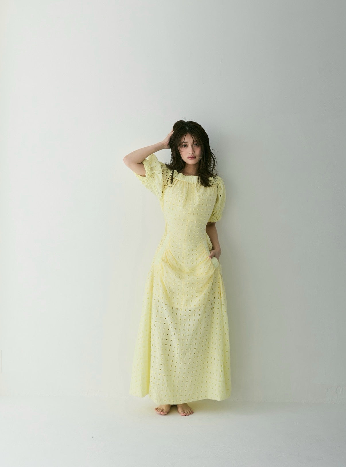 最終値下VALLAN Dot PatternCotton Flare Dress Dot Pattern Cotton Flare Dress – VALLAN