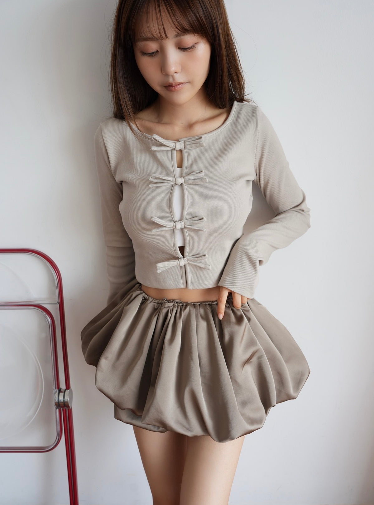 Rib Ribbon Cardigan