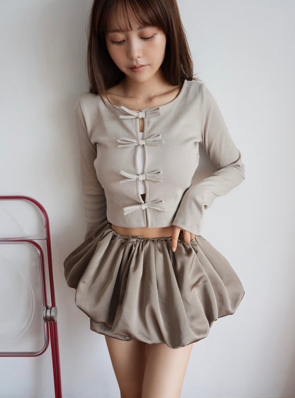 Rib Ribbon Cardigan