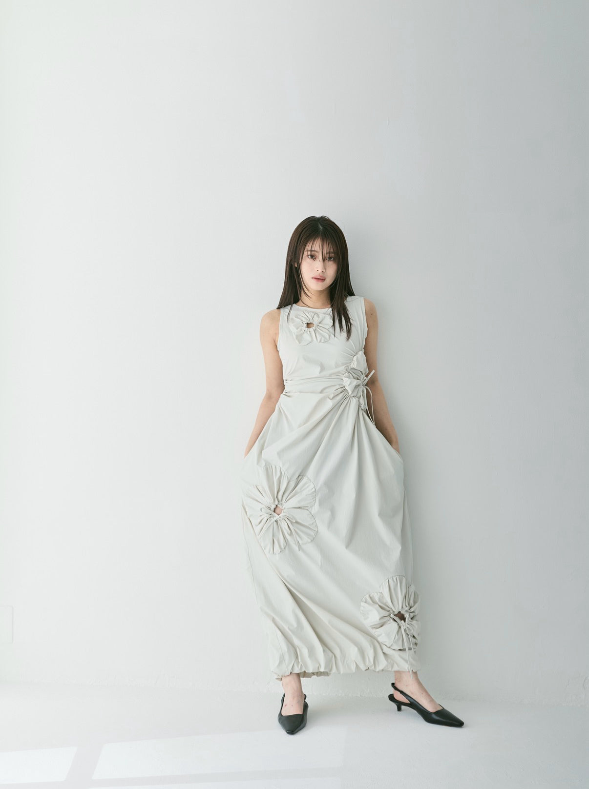 Blooming Cutout Tie Dress