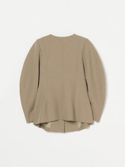 Lined Bottons Classical Cocoon Jacket