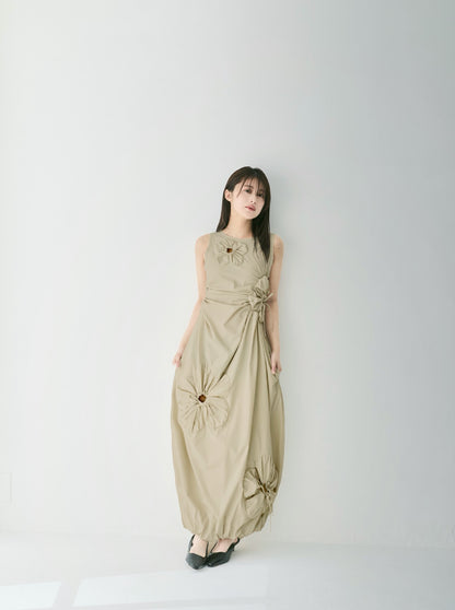 Blooming Cutout Tie Dress