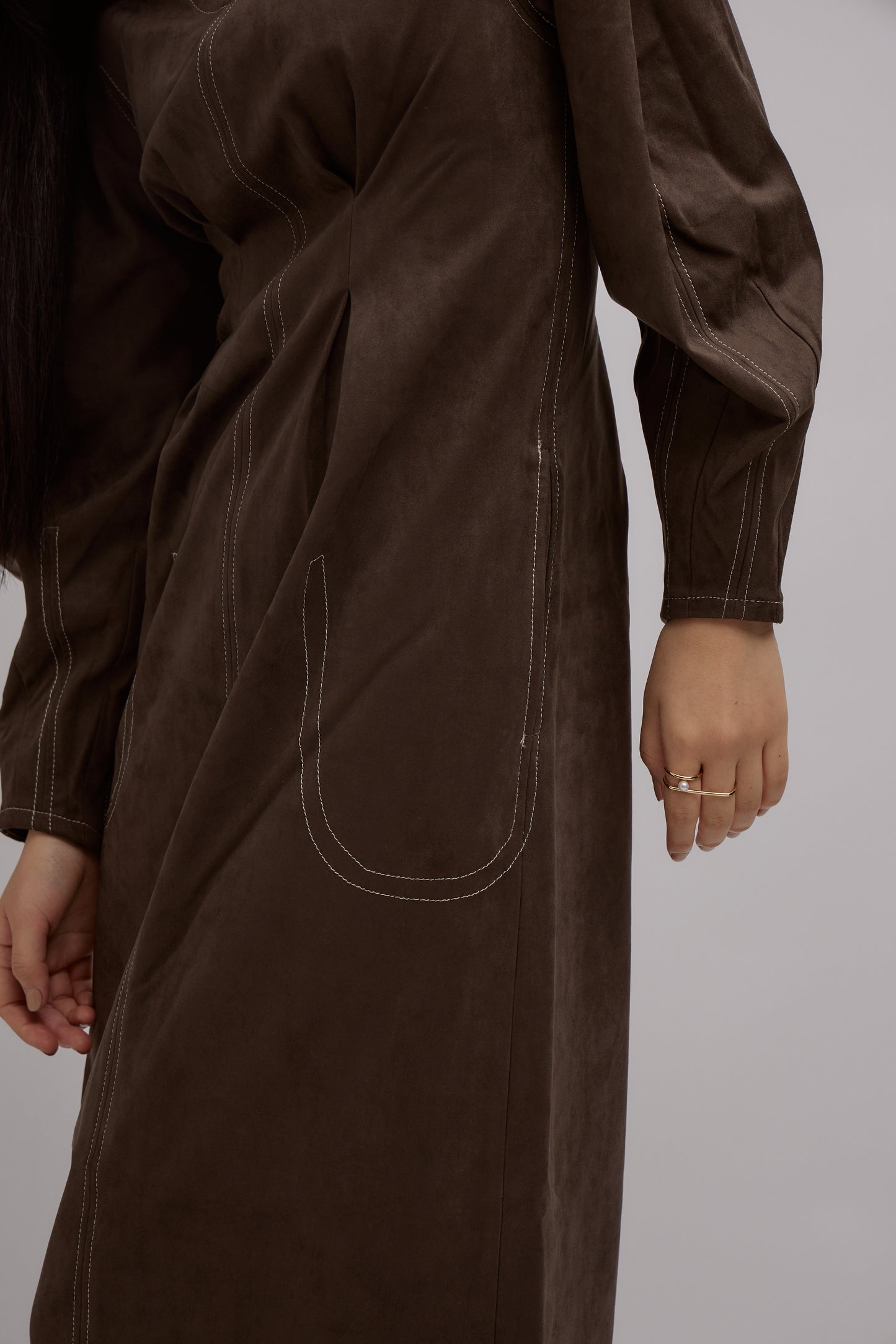 Uneck Stitch Cocoon Dress