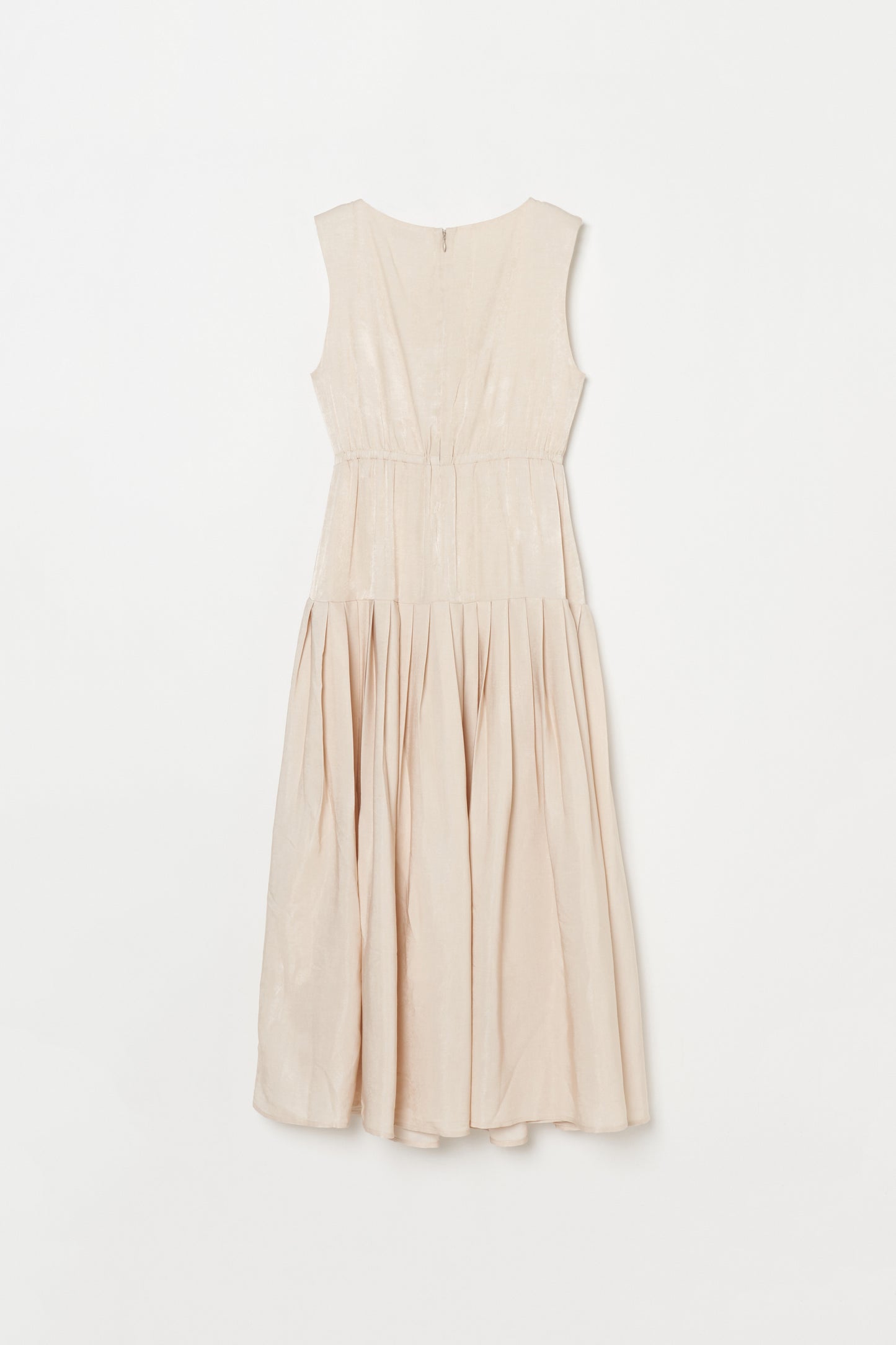 Sleeveless Drape Pleats Dress