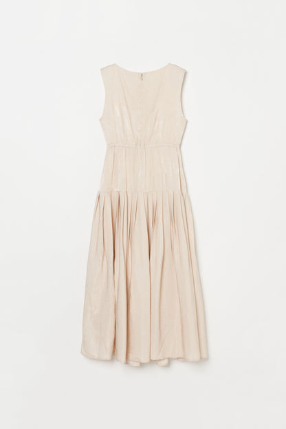 Sleeveless Drape Pleats Dress