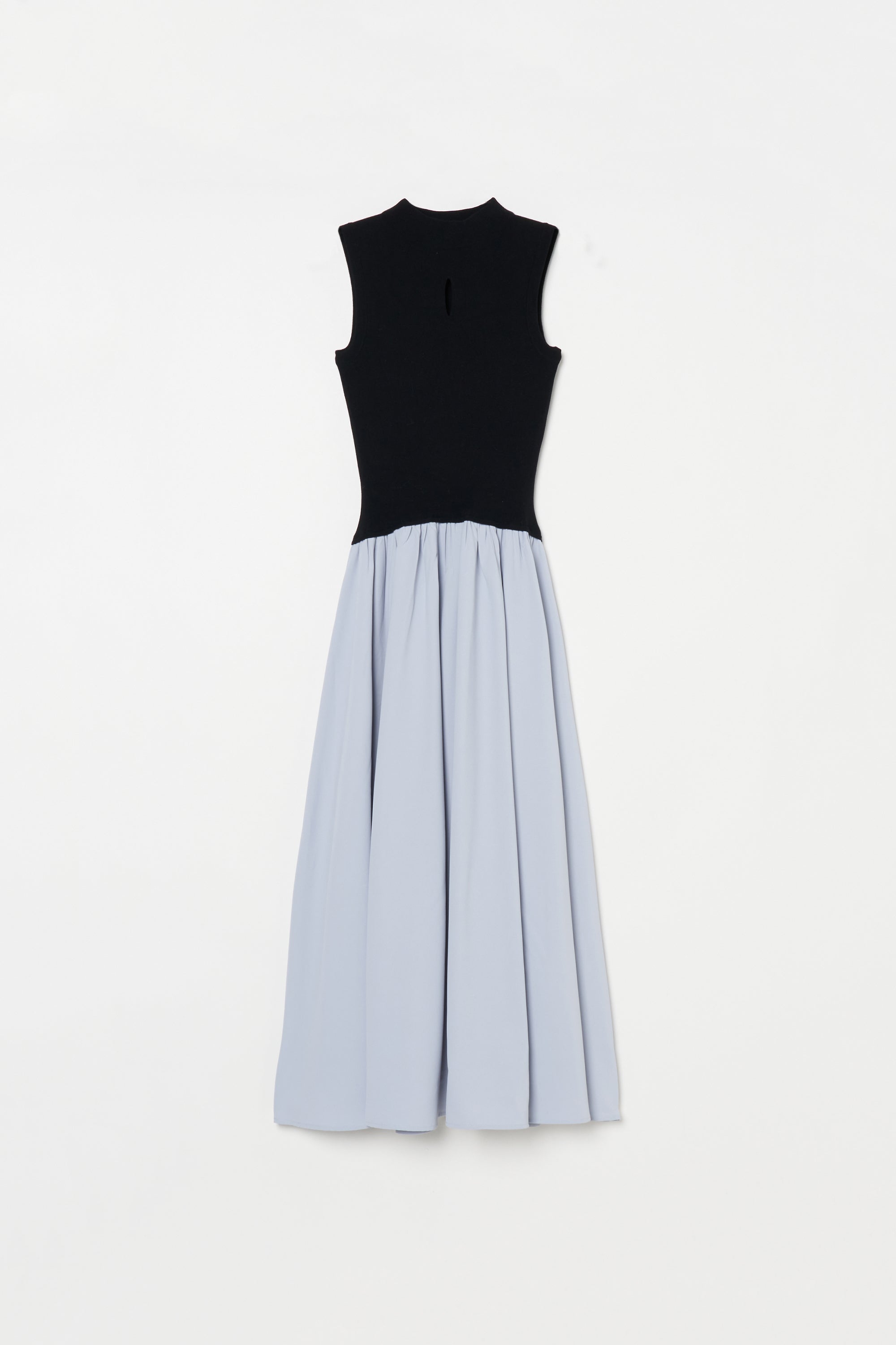 【新品】Cutout Knit Docking Georgette Dress Cutout Knit Docking Georgette Dress – VALLAN