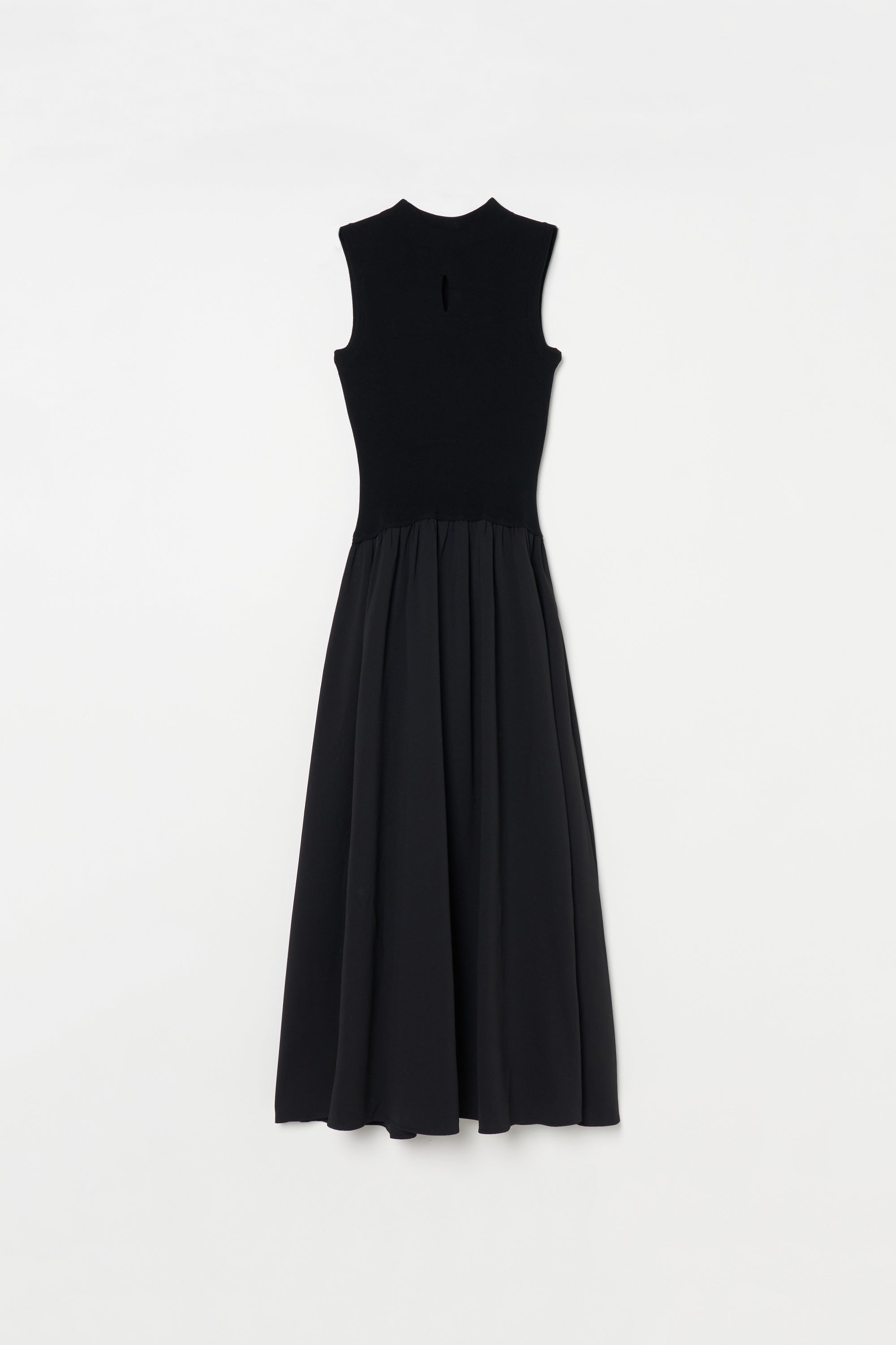 【新品】Cutout Knit Docking Georgette Dress Cutout Knit Docking Georgette Dress – VALLAN