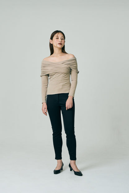 Crossed Reversible Offshoulder Tops