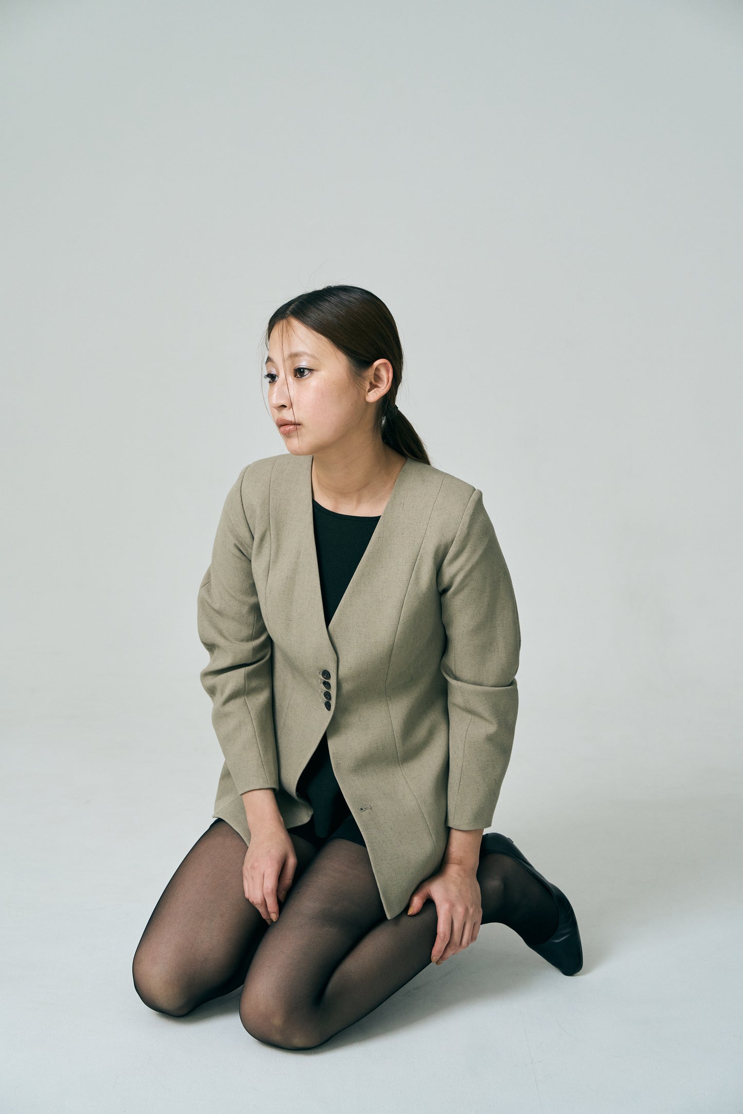 Lined Bottons Classical Cocoon Jacket