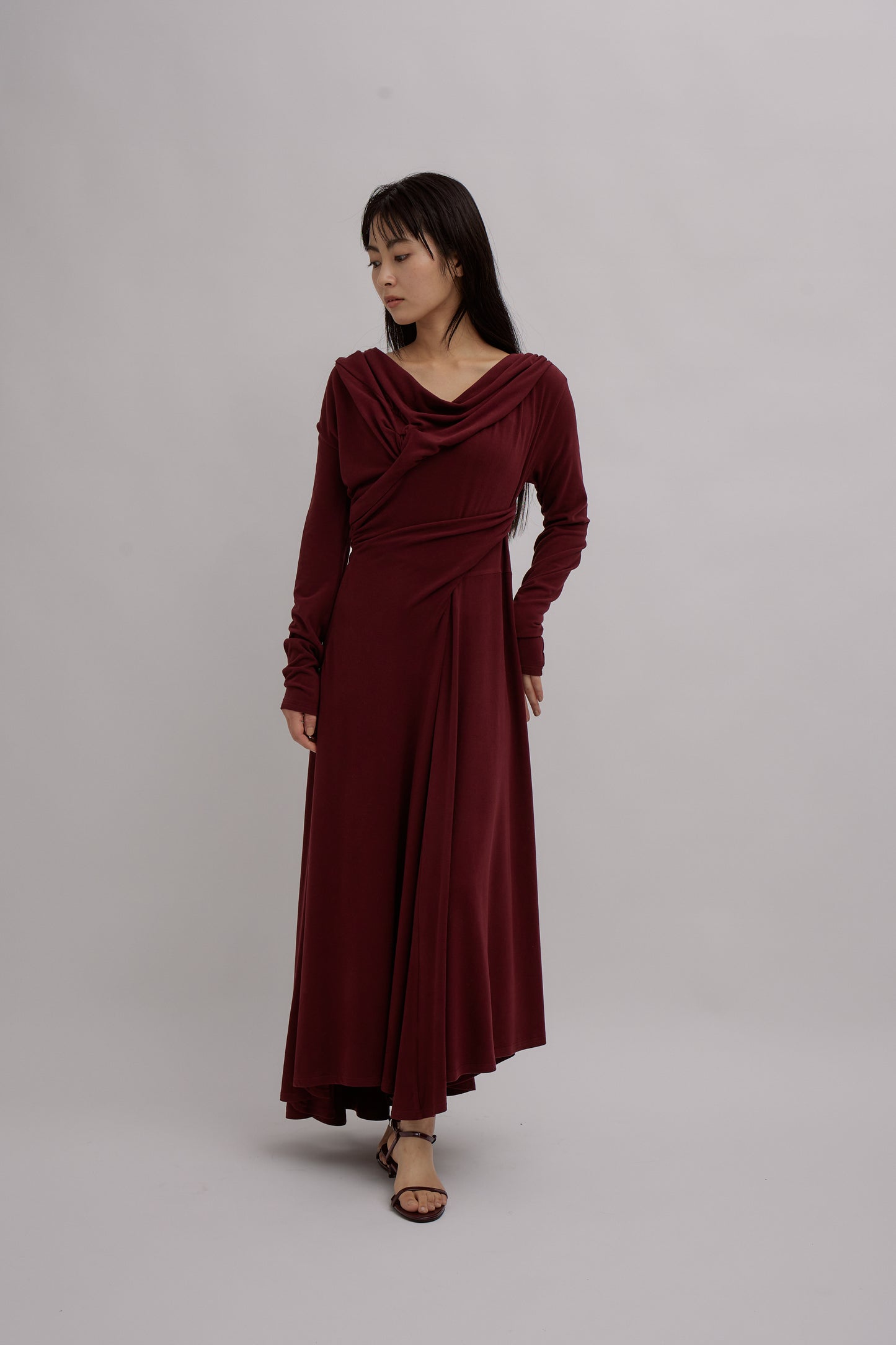 Sculpted Flow Drape Dress