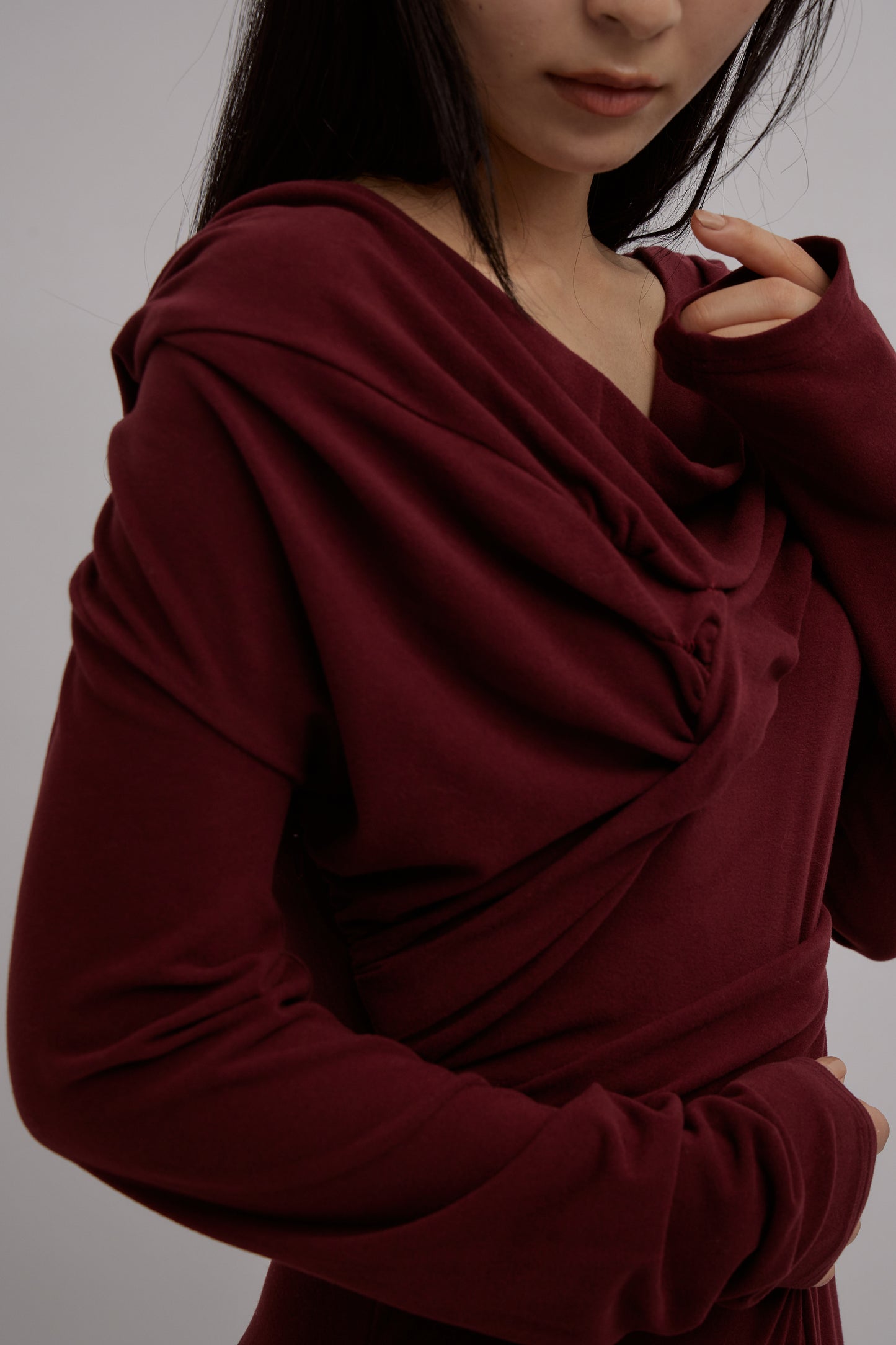 Sculpted Flow Drape Dress