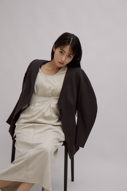 Lined Bottons Classical Cocoon Jacket