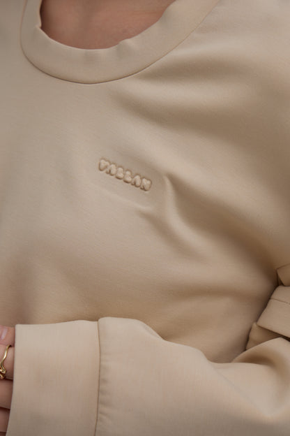 Emboss Cutout Sweat Set Up