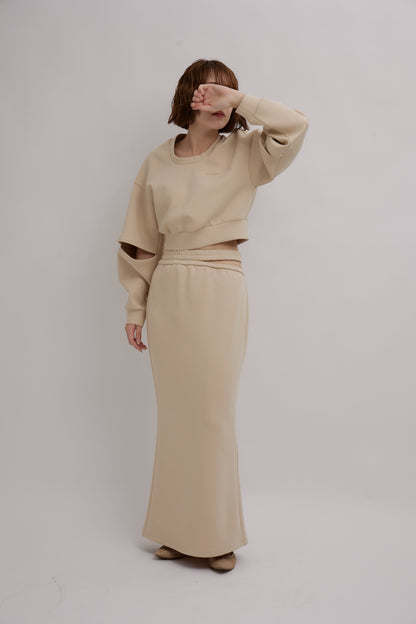 Emboss Cutout Sweat Set Up