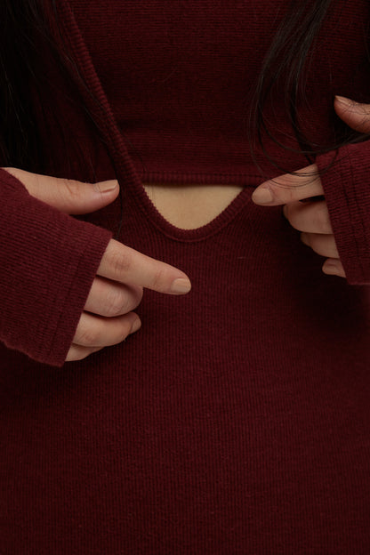 Layered Nuance Cutout Dress