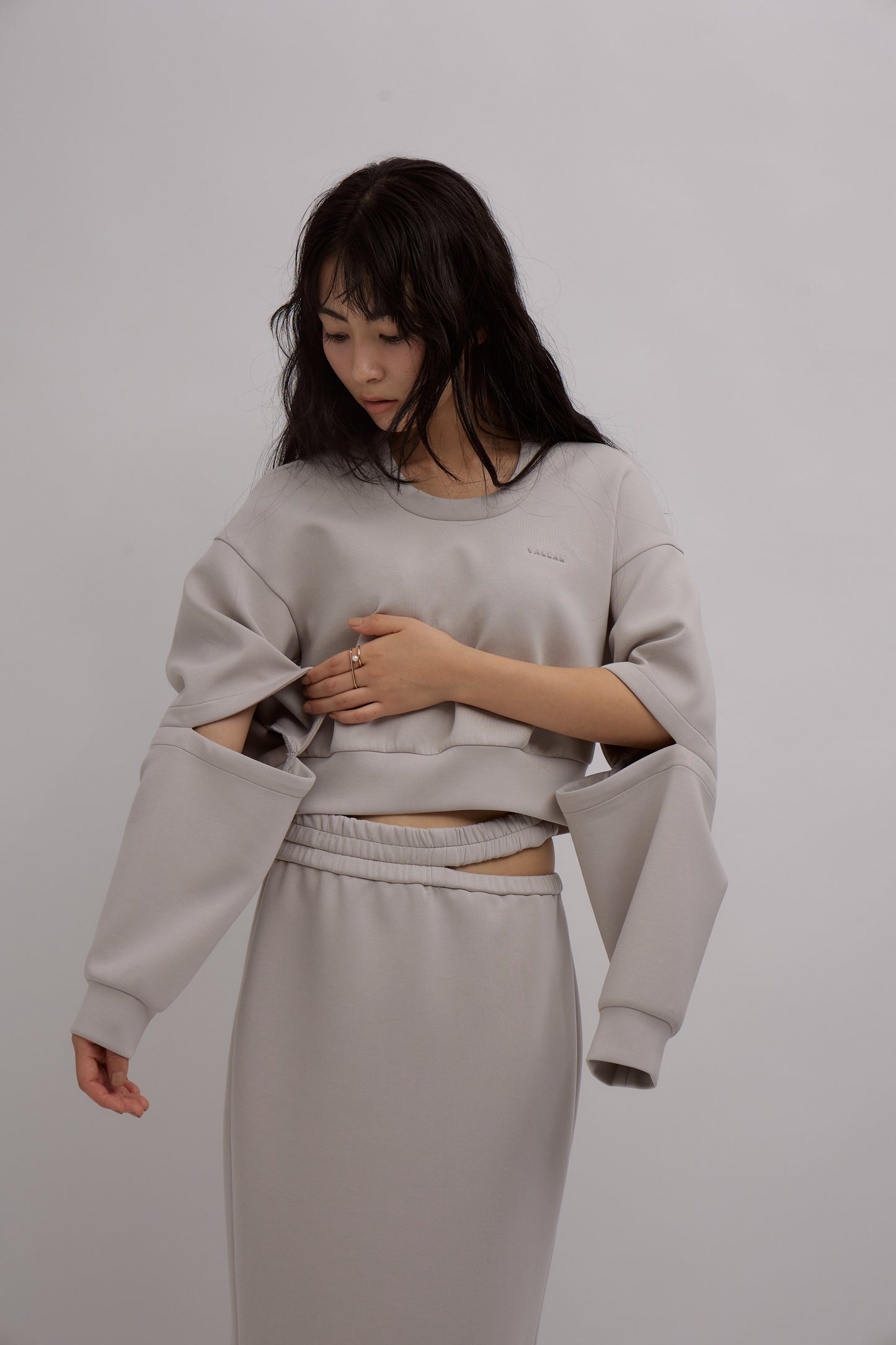 Emboss Cutout Sweat Set Up