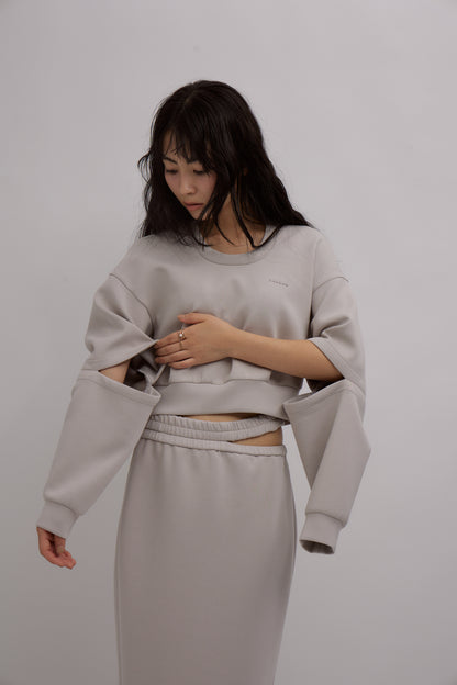 Emboss Cutout Sweat Set Up