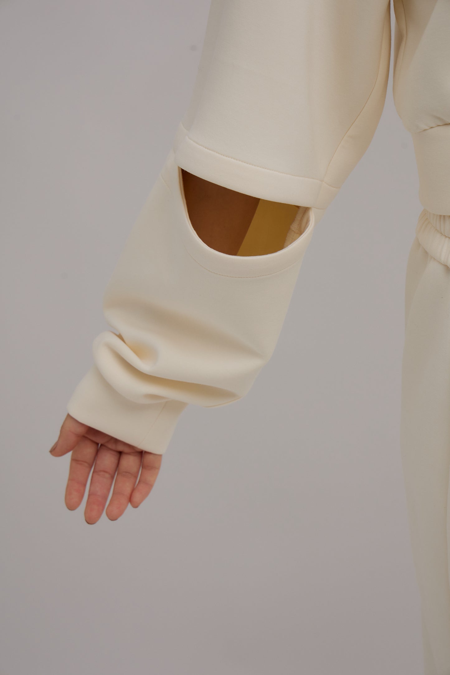 Emboss Cutout Sweat Set Up