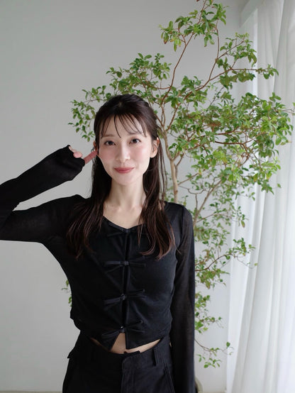 Sheer Ribbon Cardigan