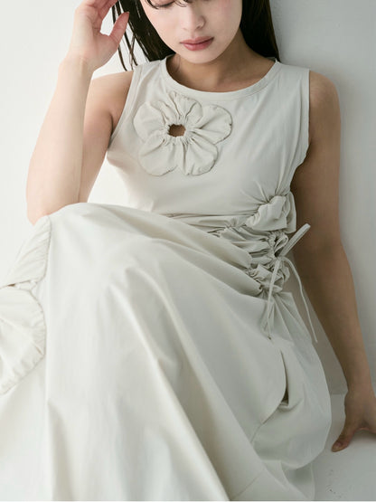 Blooming Cutout Tie Dress