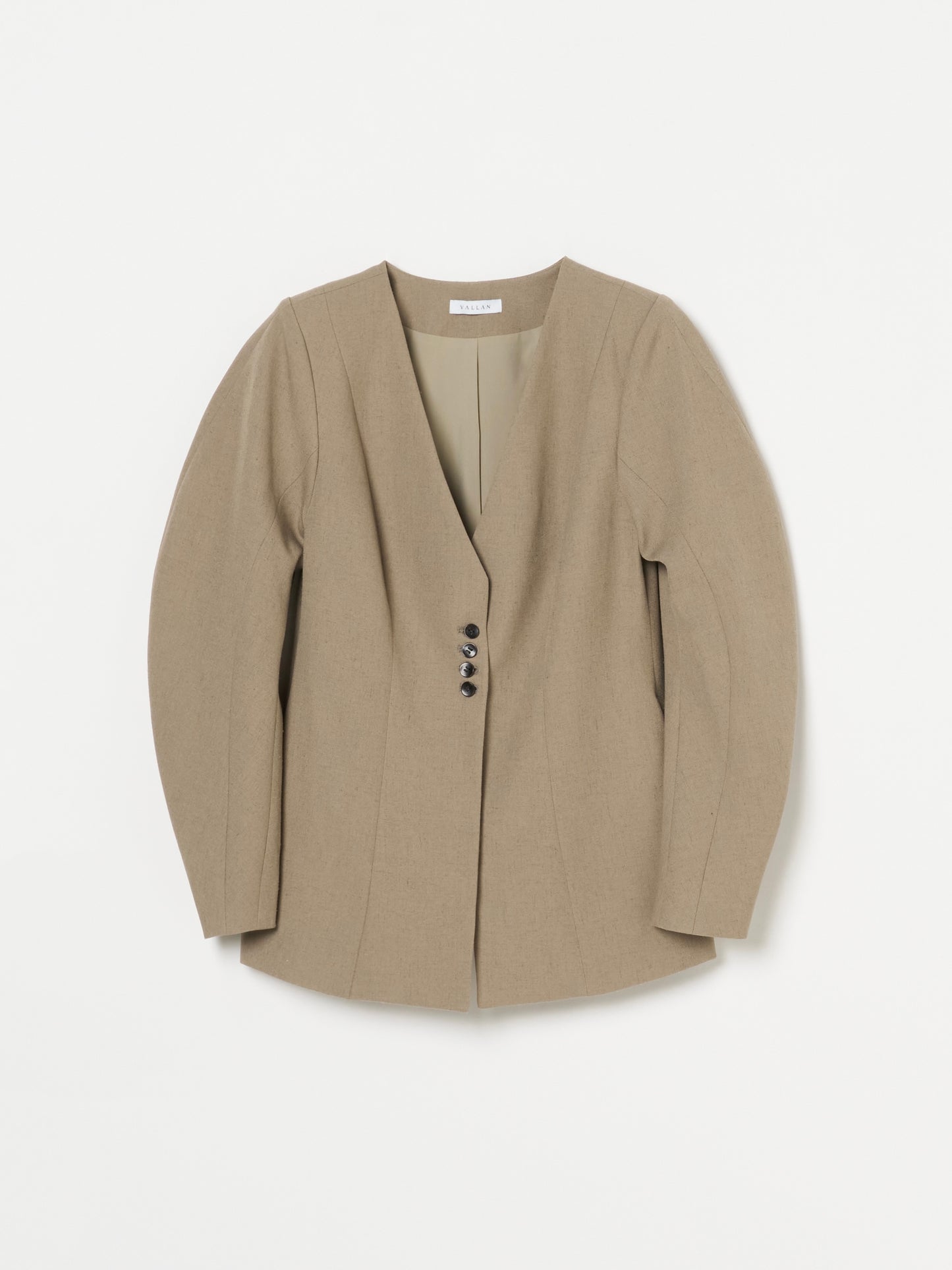 Lined Bottons Classical Cocoon Jacket