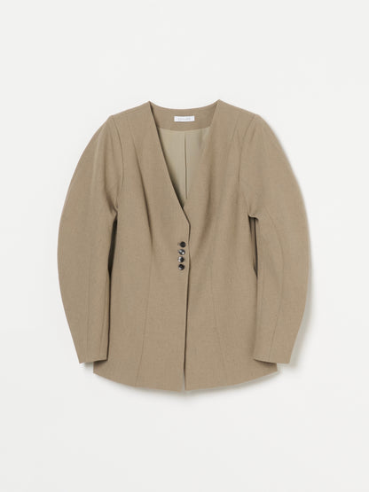 Lined Bottons Classical Cocoon Jacket