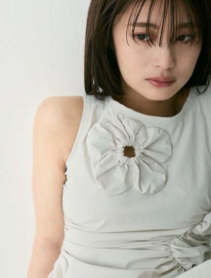 Blooming Cutout Tie Dress