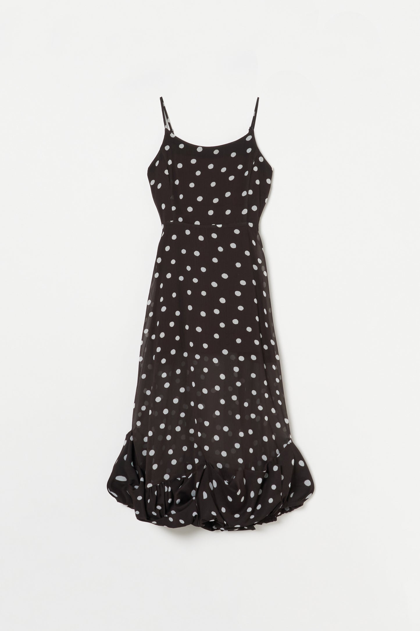 Dot Balloon Hem Dress