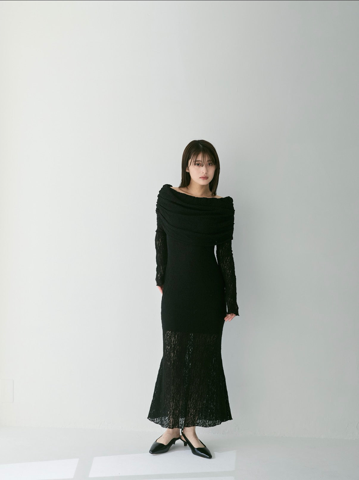 Lace Skin Convertible Drape Dress